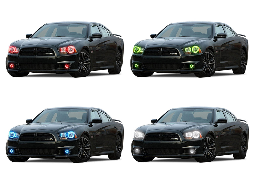 Dodge Charger V.3 Fusion Color Change Headlight & LED Halo Fog Light Kit 2011-2014
