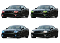 Dodge Charger V.3 Fusion Color Change Headlight & LED Halo Fog Light Kit 2011-2014