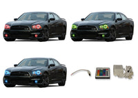 Dodge Charger V.3 Fusion Color Change Headlight & LED Halo Fog Light Kit 2011-2014