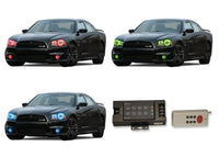 Dodge Charger V.3 Fusion Color Change Headlight & LED Halo Fog Light Kit 2011-2014