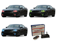 Dodge Charger V.3 Fusion Color Change Headlight & LED Halo Fog Light Kit 2011-2014