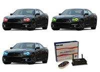 Dodge Charger V.3 Fusion Color Change LED Halo Headlight Kit 2011-2014