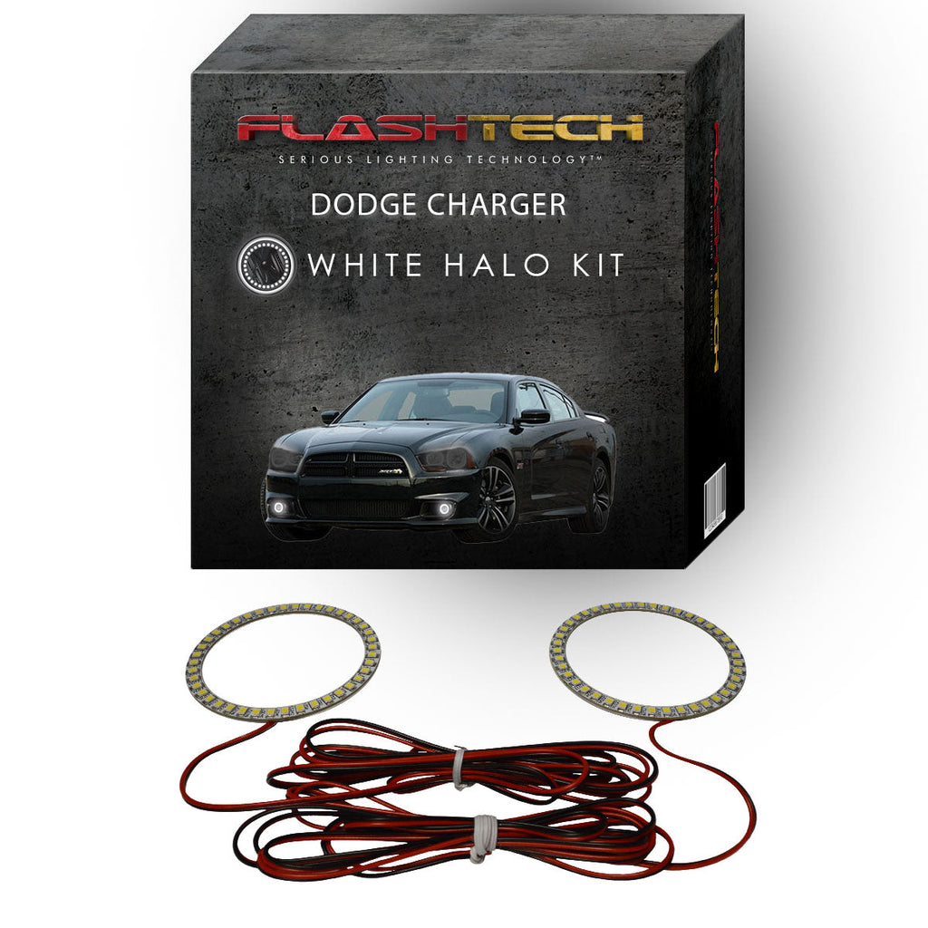 Dodge Charger White LED Halo Fog Light Kit 2011-2014