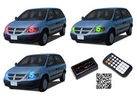 Dodge Caravan V.3 Fusion Color Change LED Halo Headlight Kit 2001-2007