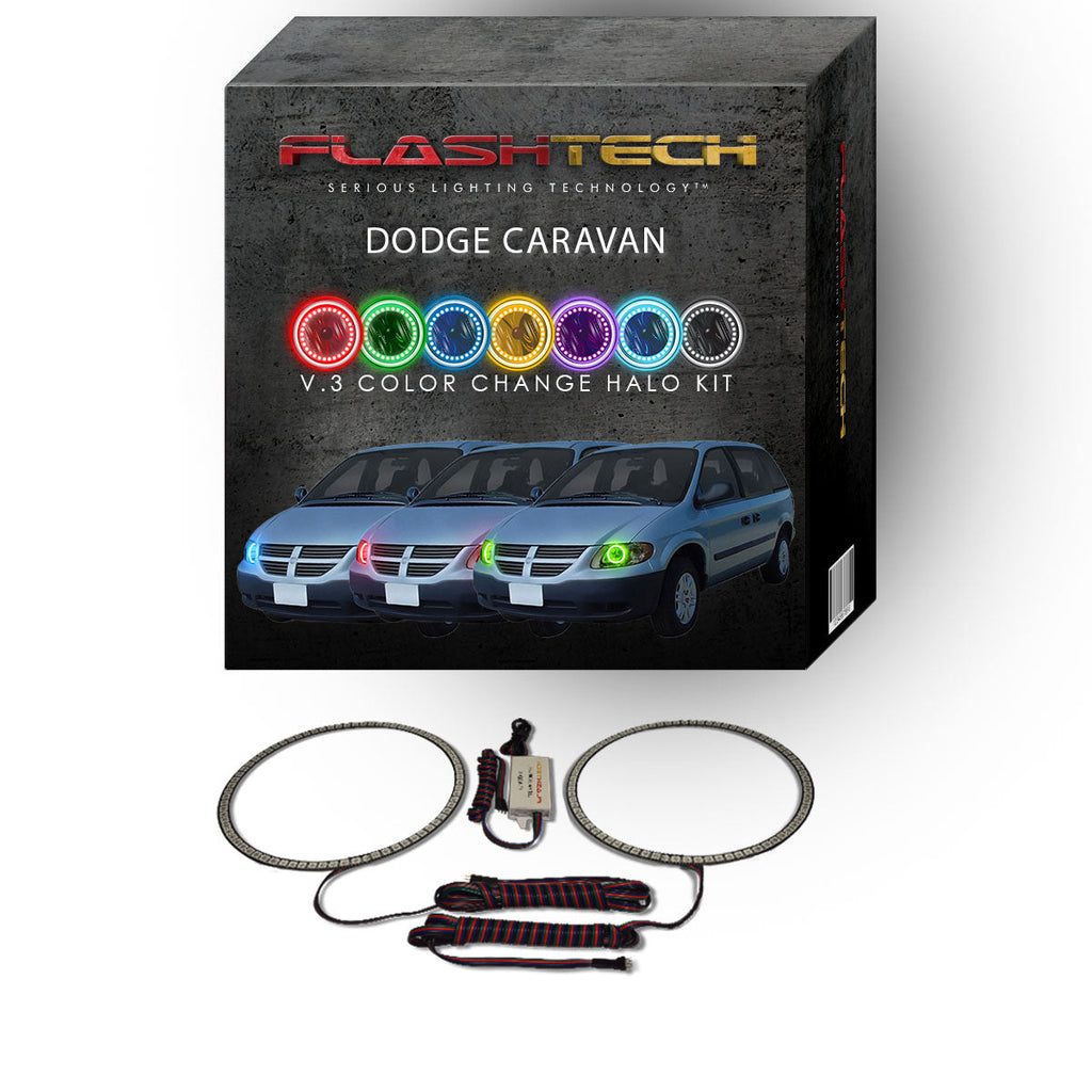 Dodge Caravan V.3 Fusion Color Change LED Halo Headlight Kit 2001-2007