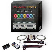 Dodge Caravan V.3 Fusion Color Change LED Halo Fog Light Kit 2005-2009