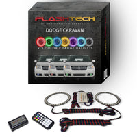 Dodge Caravan V.3 Fusion Color Change LED Halo Fog Light Kit 2005-2009