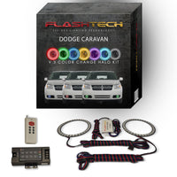 Dodge Caravan V.3 Fusion Color Change LED Halo Fog Light Kit 2005-2009
