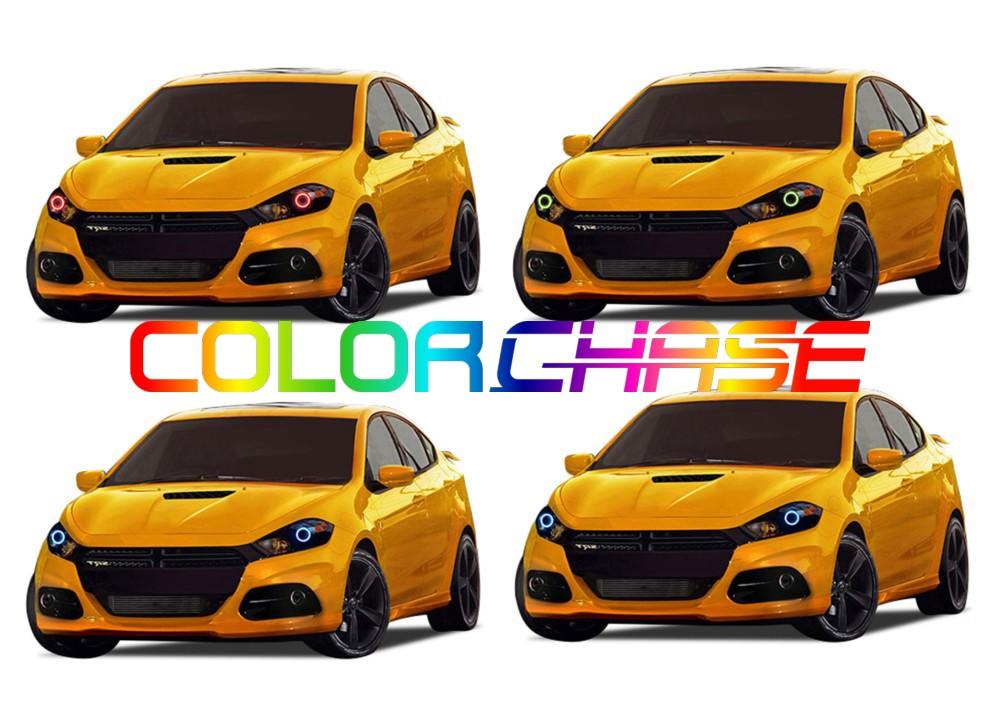 Dodge Dart ColorChase LED Halo Headlight Kit 2014-2016