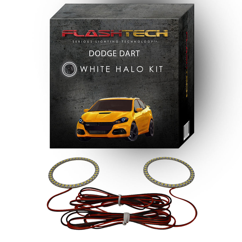Dodge Dart White LED Halo Headlight Kit 2014-2016