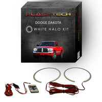 Dodge Dakota White LED Halo Headlight Kit 2005-2007