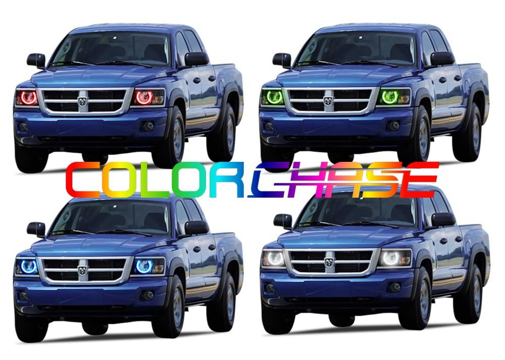 Dodge Dakota ColorChase LED Halo Headlight Kit 2008-2011