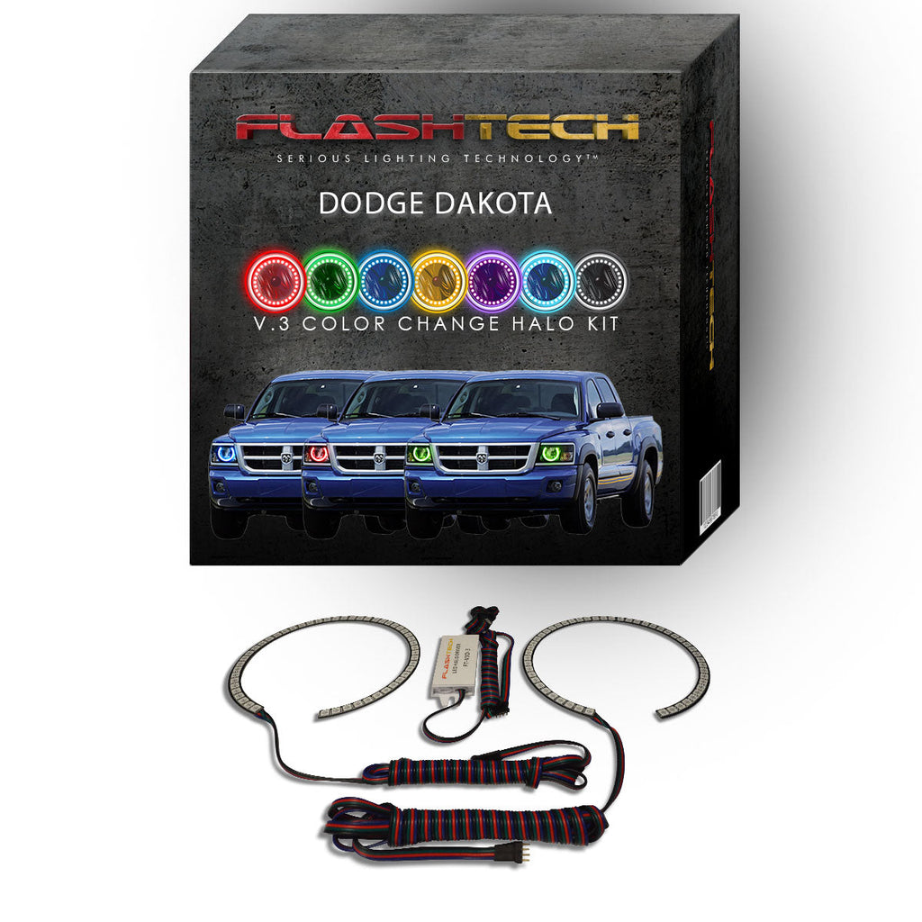 Dodge Dakota V.3 Fusion Color Change LED Halo Headlight Kit 2008-2011
