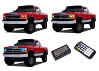 Dodge Dakota V.3 Fusion Color Change LED Halo Headlight Kit 1991-1996
