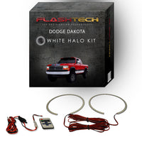 Dodge Dakota White LED Halo Headlight Kit 1991-1996