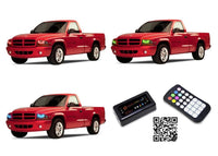 Dodge Dakota V.3 Fusion Color Change LED Halo Headlight Kit 1997-2004
