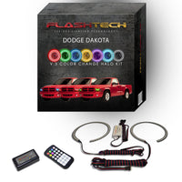 Dodge Dakota V.3 Fusion Color Change LED Halo Headlight Kit 1997-2004