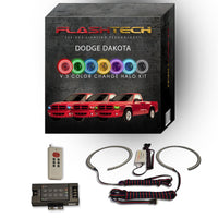 Dodge Dakota V.3 Fusion Color Change LED Halo Headlight Kit 1997-2004