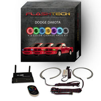 Dodge Dakota V.3 Fusion Color Change LED Halo Headlight Kit 1997-2004