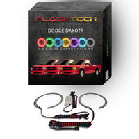 Dodge Dakota V.3 Fusion Color Change LED Halo Headlight Kit 1997-2004