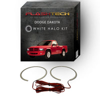 Dodge Dakota White LED Halo Headlight Kit 1997-2004