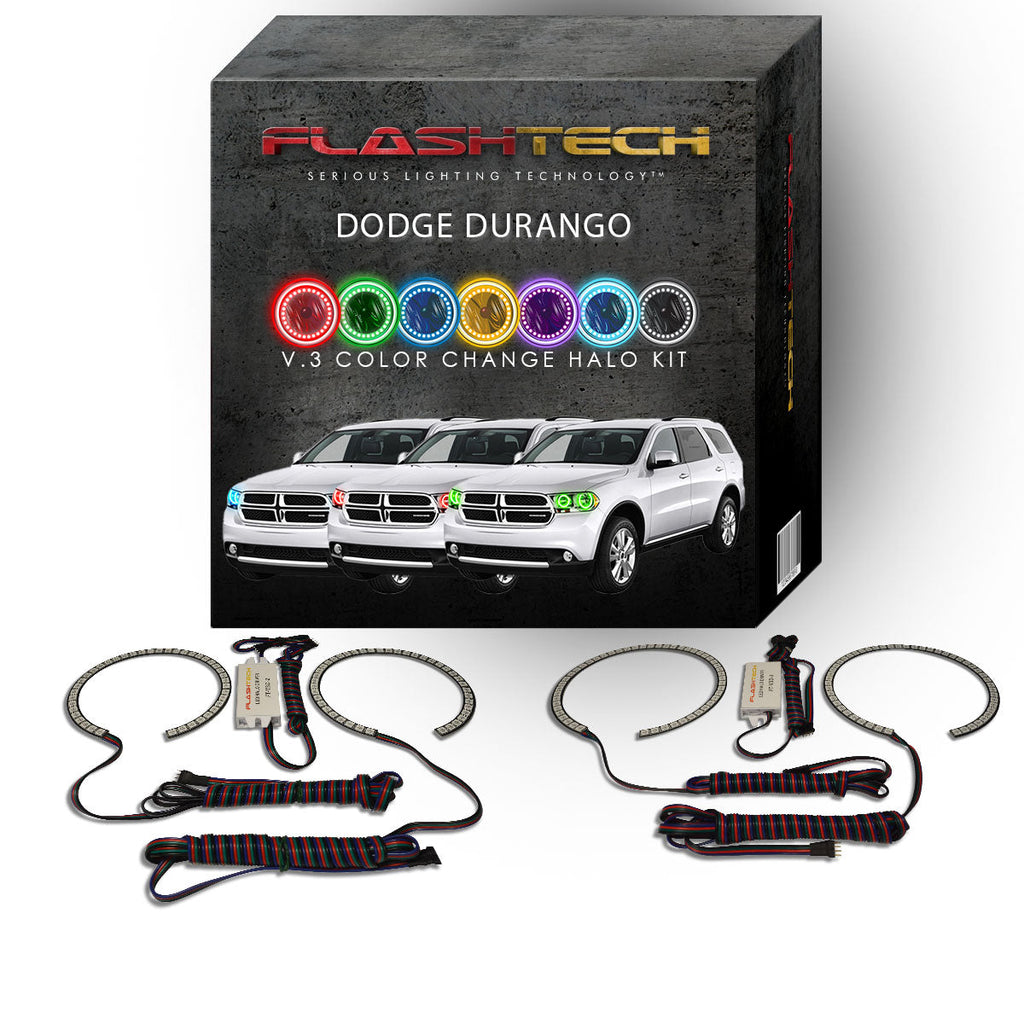 Dodge Durango V.3 Fusion Color Change LED Halo Headlight Kit 2011-2013