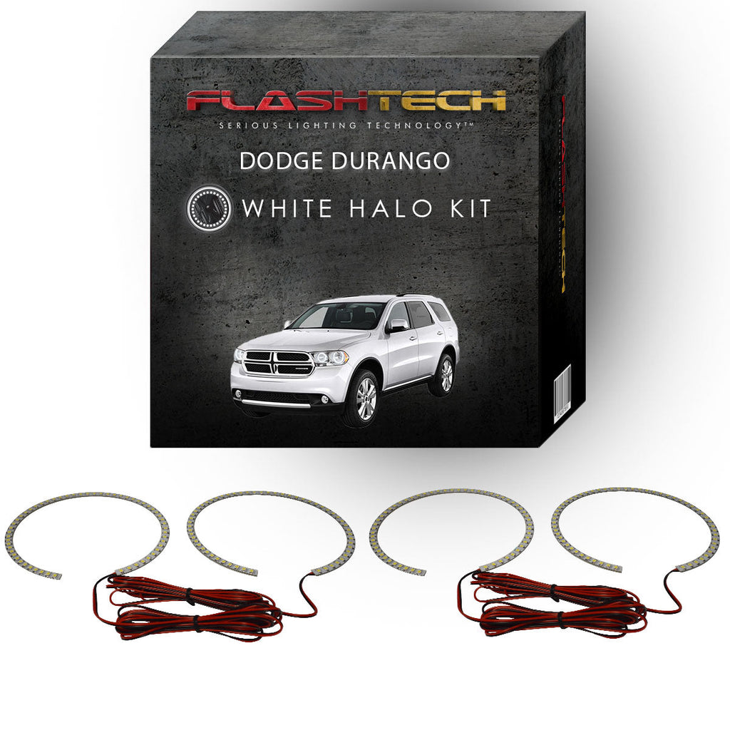 Dodge Durango White LED Halo Headlight Kit 2011-2013