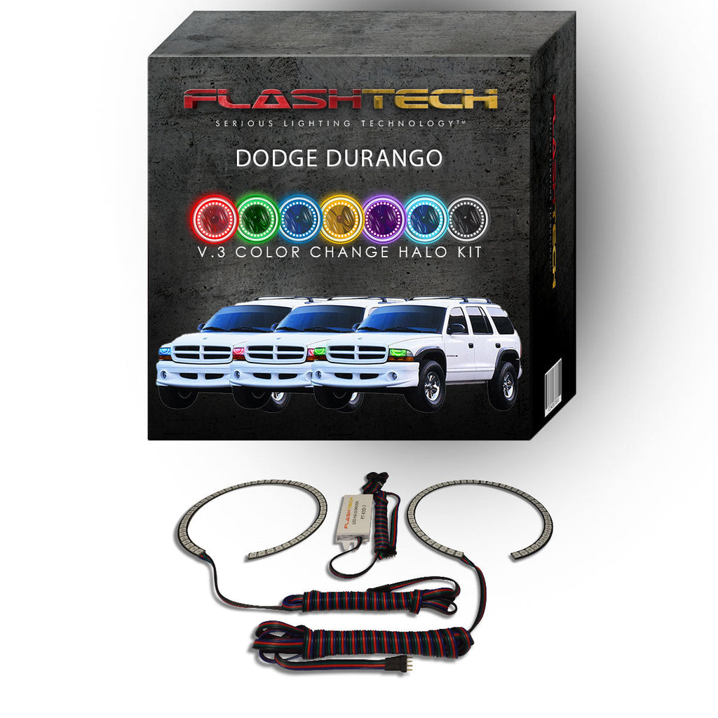 Dodge Durango V.3 Fusion Color Change LED Halo Headlight Kit 1999-2003