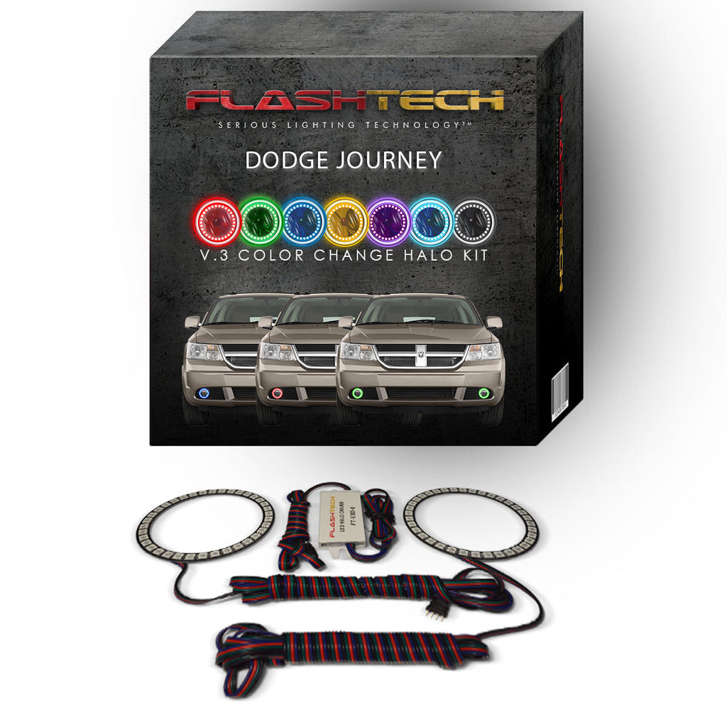Dodge Journey V.3 Fusion Color Change LED Halo Fog Light Kit 2009-2013
