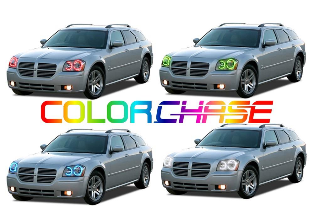Dodge Magnum ColorChase LED Halo Headlight Kit 2005-2008