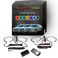 Dodge Magnum V.3 Fusion Color Change LED Halo Headlight Kit 2005-2008