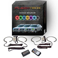 Dodge Magnum V.3 Fusion Color Change LED Halo Headlight Kit 2005-2008
