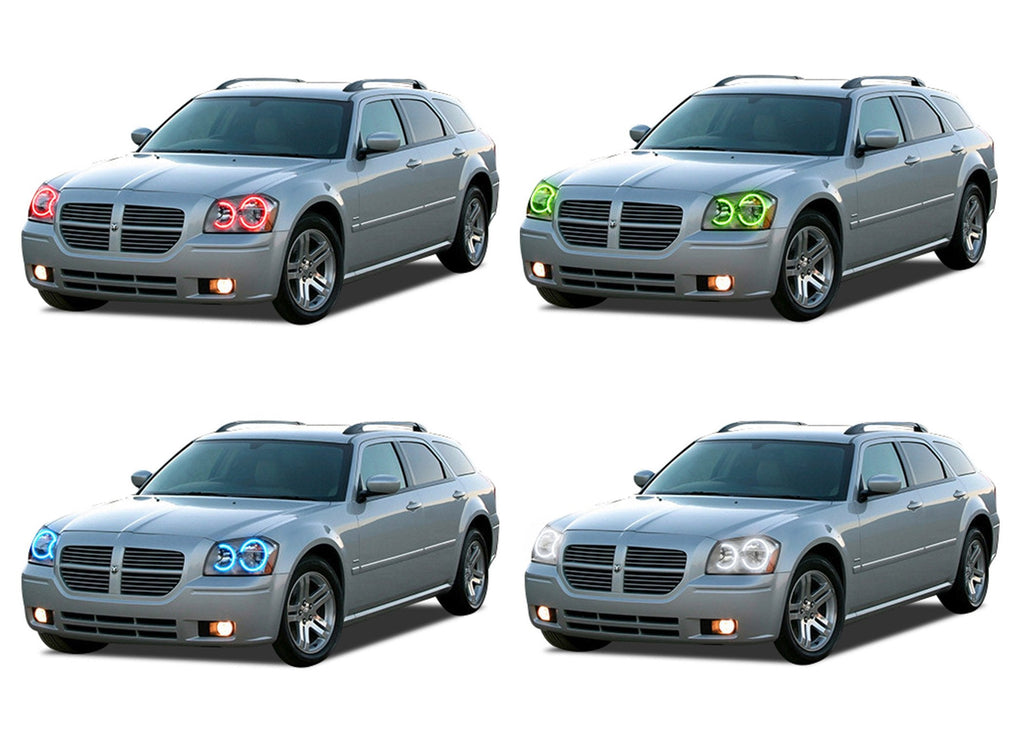 Dodge Magnum V.3 Fusion Color Change Headlight & LED Halo Fog Light Kit 2005-2007