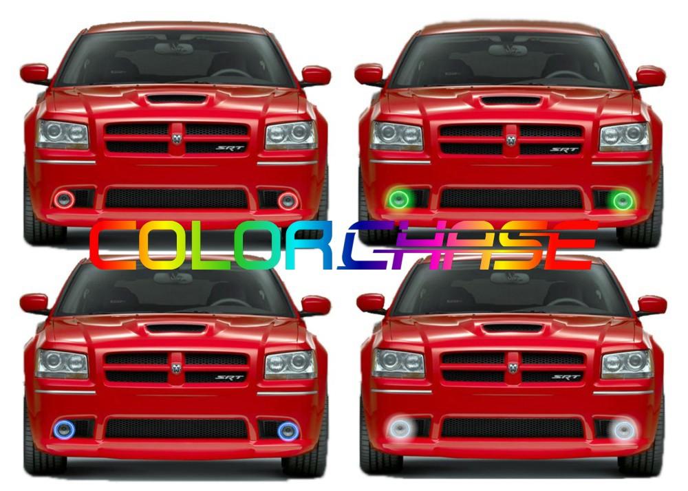 Dodge Magnum ColorChase LED Halo Fog Light Kit 2005-2008