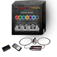 Dodge Nitro V.3 Fusion Color Change LED Halo Headlight Kit 2007-2012