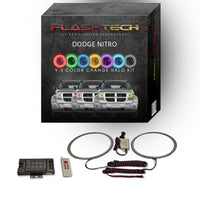 Dodge Nitro V.3 Fusion Color Change LED Halo Headlight Kit 2007-2012