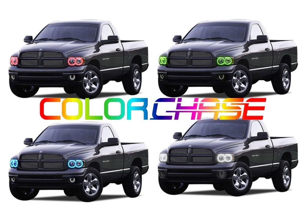 Dodge Ram ColorChase LED Halo Headlight Kit 2002-2005
