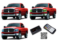 Dodge Ram V.3 Fusion Color Change Headlight & LED Halo Fog Light Kit 2006-2008