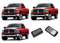 Dodge Ram V.3 Fusion Color Change Headlight & LED Halo Fog Light Kit 2006-2008