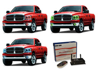 Dodge Ram V.3 Fusion Color Change Headlight & LED Halo Fog Light Kit 2006-2008