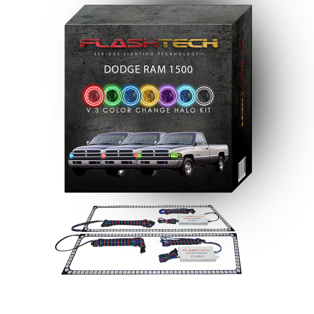 Dodge Ram V.3 Fusion Color Change LED Halo Headlight Kit 1994-2002