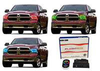 Dodge Ram Sport V.3 Fusion Color Change LED Halo Headlight Kit 2009-2016