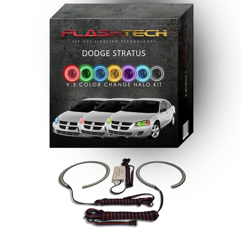 Dodge Stratus V.3 Fusion Color Change LED Halo Headlight Kit 2001-2006