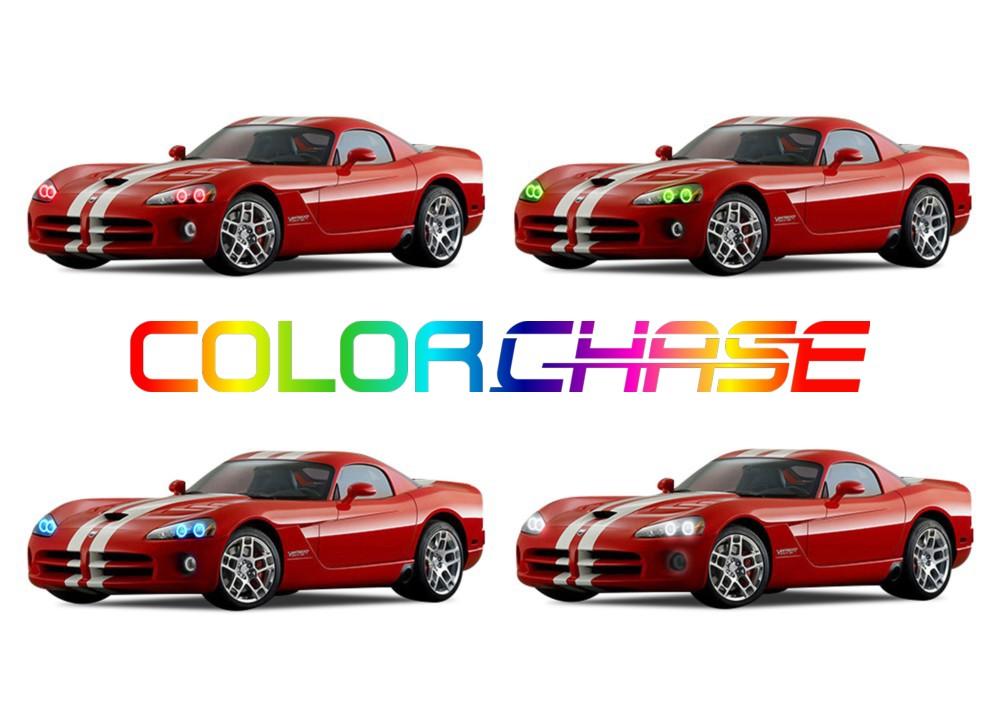 Dodge Viper ColorChase LED Halo Headlight Kit 2003-2010