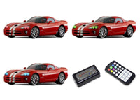 Dodge Viper V.3 Fusion Color Change LED Halo Headlight Kit 2003-2010