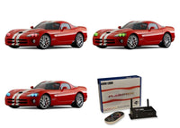Dodge Viper V.3 Fusion Color Change LED Halo Headlight Kit 2003-2010