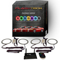 Dodge Viper V.3 Fusion Color Change LED Halo Headlight Kit 2003-2010