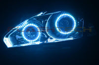 Nissan Altima Sedan White Headlight & LED Halo Fog Light Kit 2013-2015