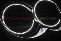 Jeep Grand Cherokee White Headlight & LED Halo Fog Light Kit 2005-2010