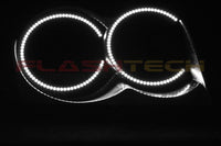 Jeep Grand Cherokee White Headlight & LED Halo Fog Light Kit 2005-2010